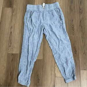 Athleta Cabo Linen Blue‎ Jogger Pants